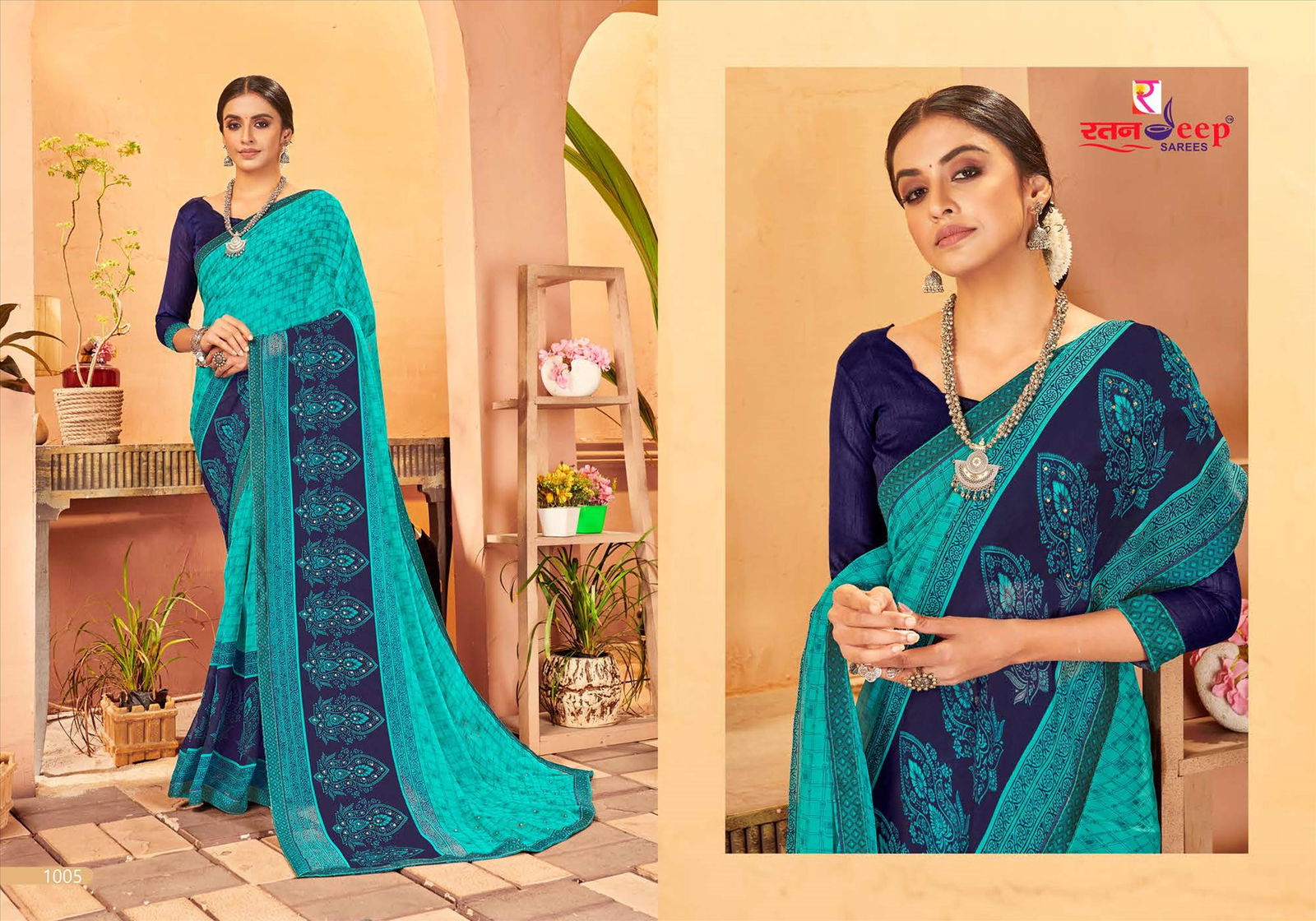 Ratandeep Munch Chiffon Printed Regular Wear Designer Saree Collection